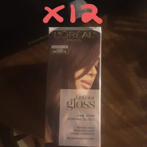 you get 12 brand new boxes L'Oreal Paris Le Color Gloss One Step Toning Gloss,